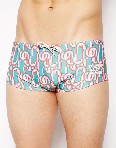 v takových plavkách budete in; zdroj: asos.cz