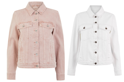 bílá i růžová denim budna za 1299 Kč kus